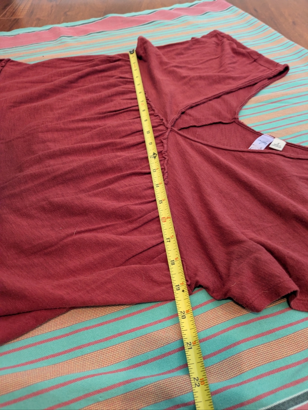 Alya Rust V-Neck Ruffle Hem Top - Picture 4 of 4